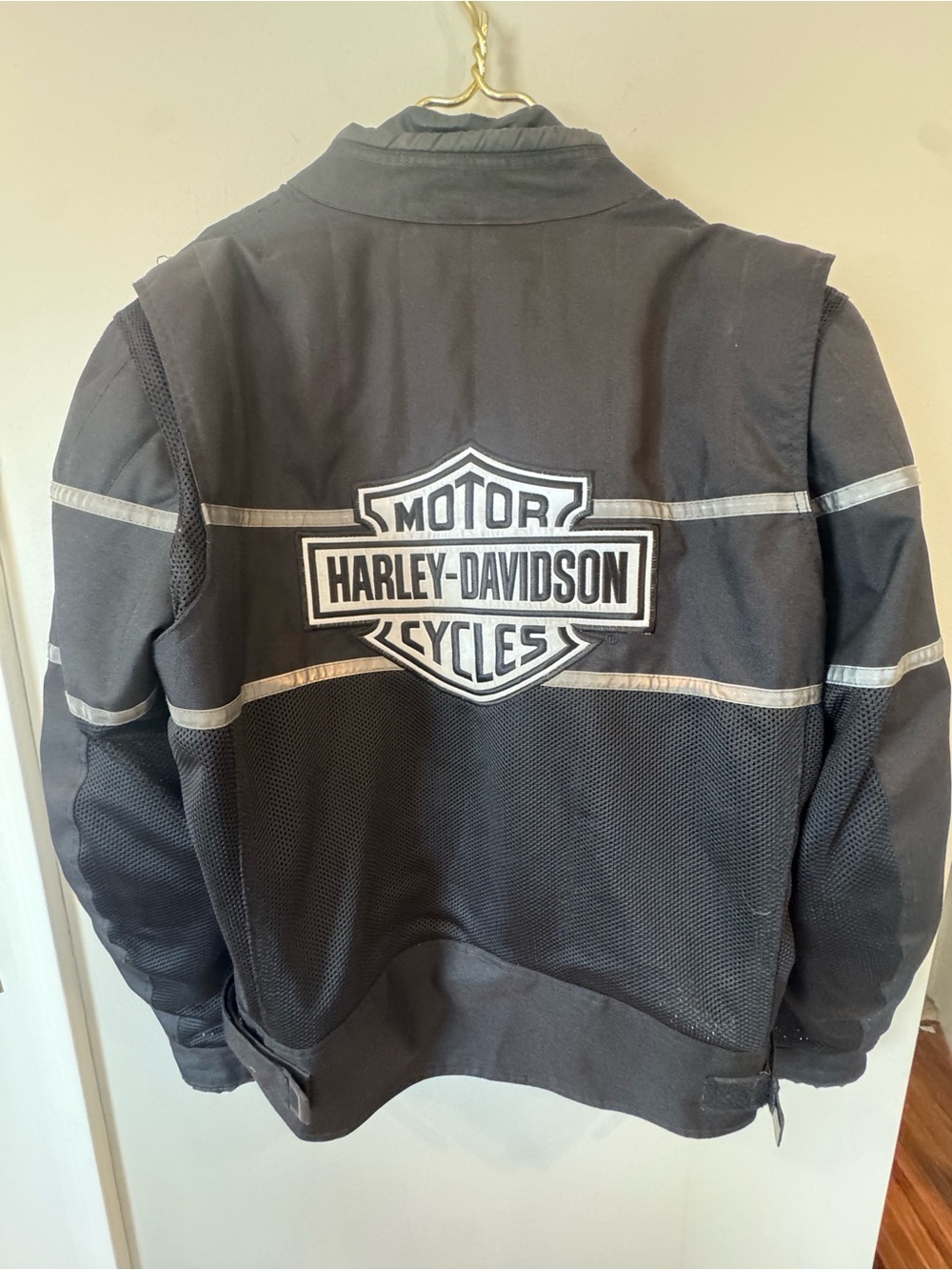 Harley Davidson Padded Motorcycle Riding Jacket Size XL with Liner Black Reflect - Picture 5 of 10